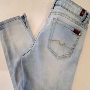 7 for all Mankind girls 14 light blue jeans, great condition